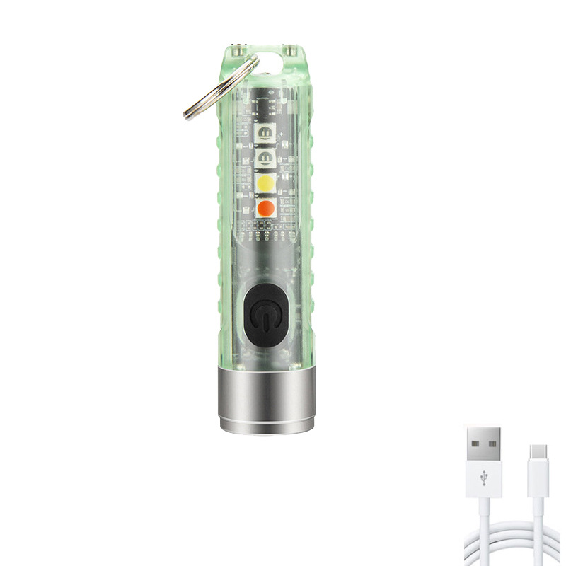 Lintera portátil mini llavero transfronteriza al aire libre, luz intensa, fuente de luz múltiple, antorcha de iluminación multifuncional