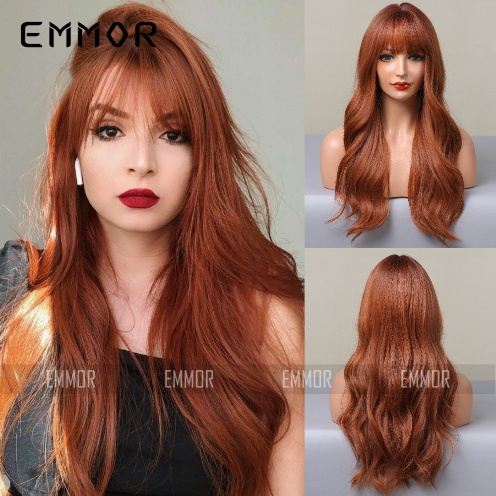 Europeo y americano estilo blanco Amazon transfronterizo Comercio exterior exclusivo para aire Bangs gradiente de oro gran ola larga peluca rizada