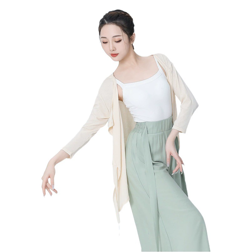 Shanran Tang современный танцевальный кардиган тренировочная одежда рубашка с длинными рукавами Классическая танцевальная одежда Топ для китайских танцев тренировочная одежда для женщин