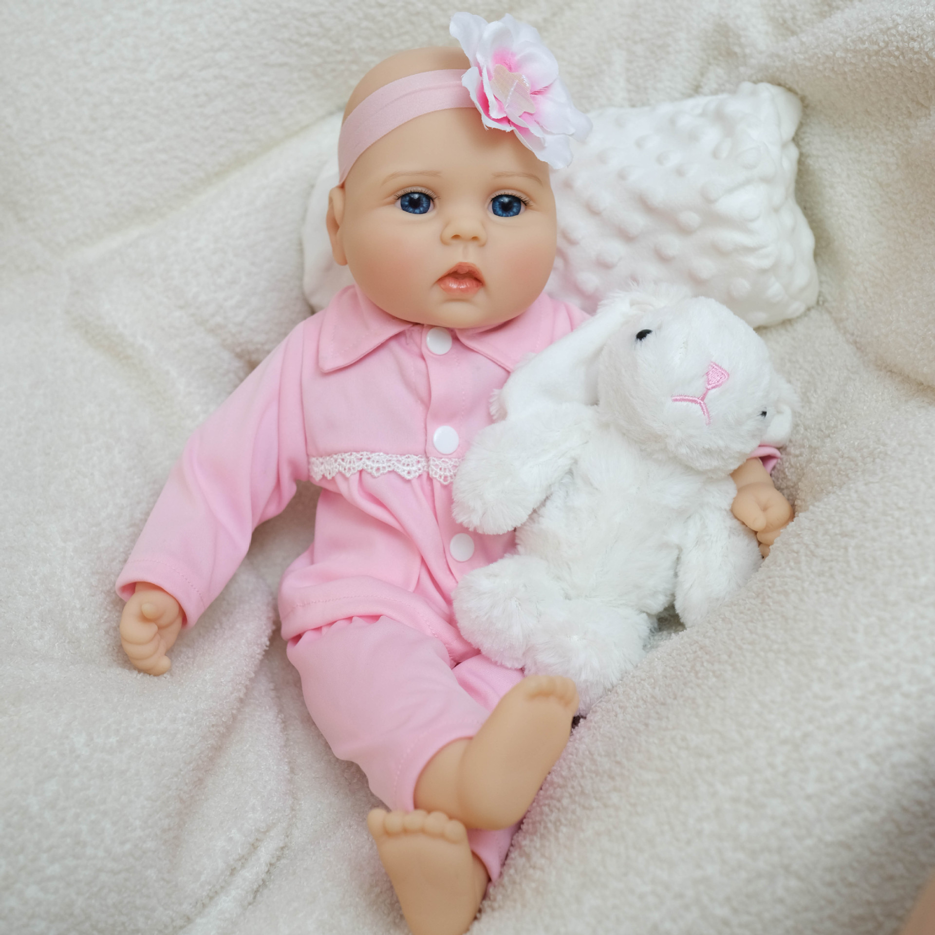 16 pulgadas impresión en tinta imitación de muñeca de bebé renacido, hermoso embalaje para regalos de vacaciones para niños