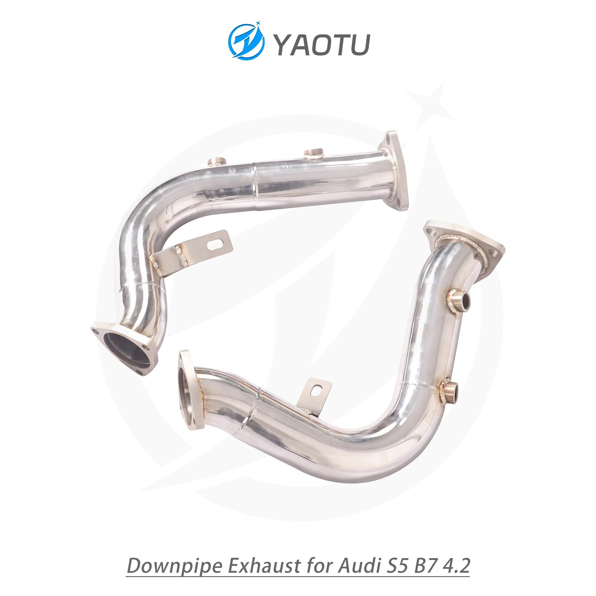 Suitable for Audi S5 B8 Coupe 4.2L Stainless Steel Polished Downpipe High Performance Exhaust Pipe