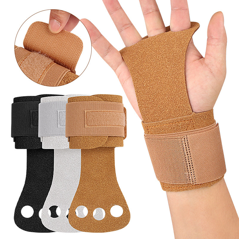 Three-Hole Fitness Gloves, Horizontal Bar, Deadlift, Pull-Up Booster Belt, Sports Anti-Callus Wrist Pad, Palm Protector
