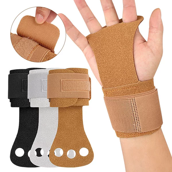 Three-Hole Fitness Gloves, Horizontal Bar, Deadlift, Pull-Up Booster Belt, Sports Anti-Callus Wrist Pad, Palm Protector