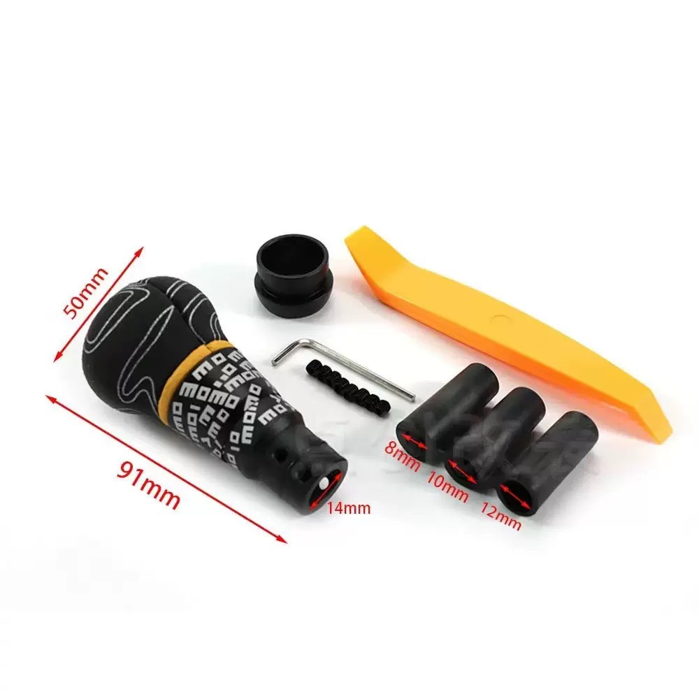 Car Modification Graffiti Momo Suede Leather Modified Gear Shift Knob Manual Transmission Shift Head Ball Head Gear Stick Head Shift Lever