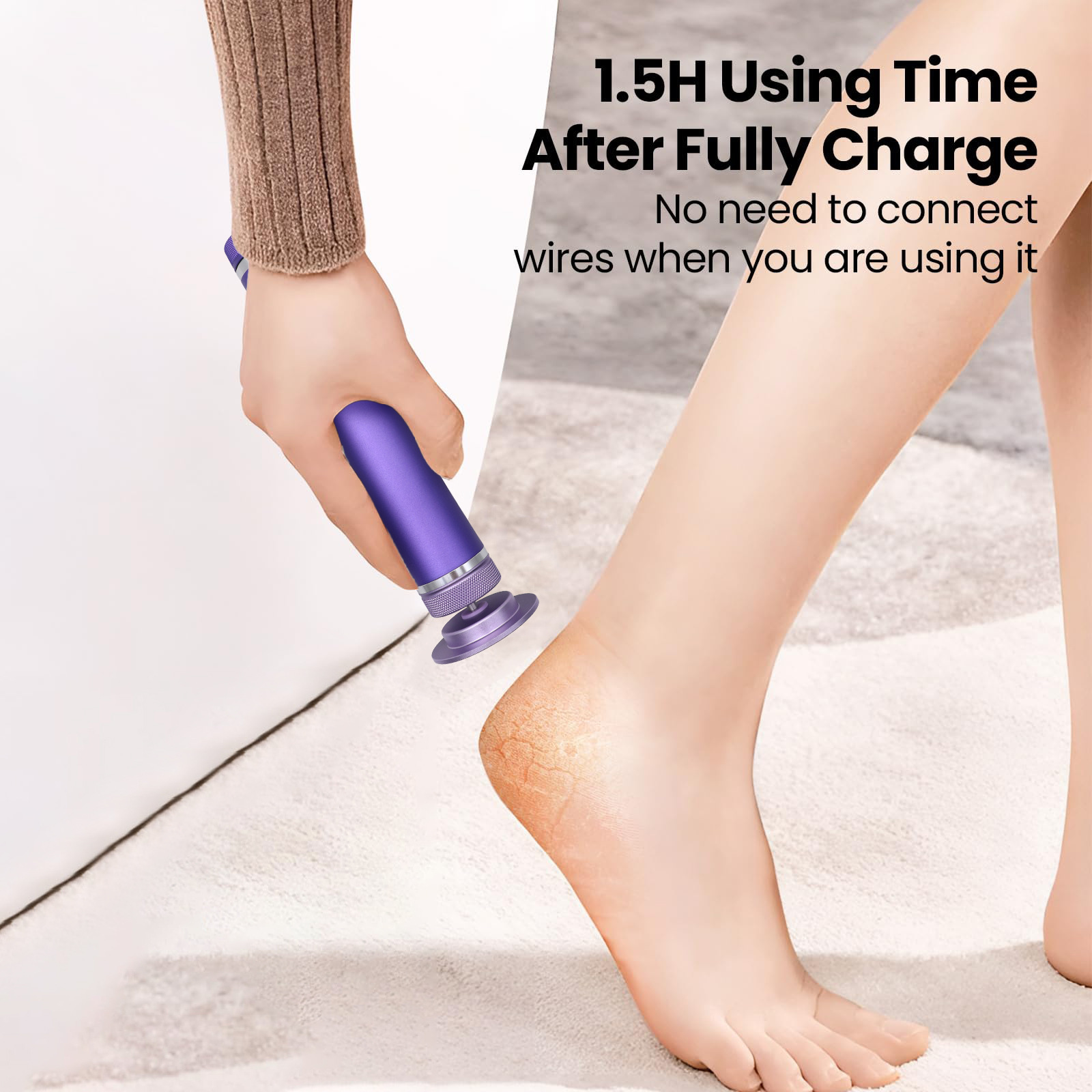 Dispositivo eléctrico de pulido de pies para eliminar callos, piel muerta, artefacto de pie, cabezal de pulido de vidrio de aleación