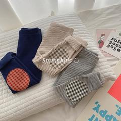 2022 Kid's Color-blocked Plaid Patch Pocket Bottoms Spring/Autumn Wear Outer Leggings Baby Pants New Arrival 0052
