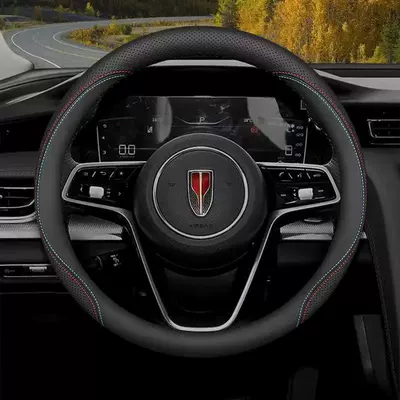 Steering Wheel Cover Genuine: Steering wheel cover - round-two-color-thread-38cm
