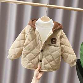 男童加厚棉衣冬装新款2025儿童宝宝洋气加绒棉袄小孩冬季棉服外套