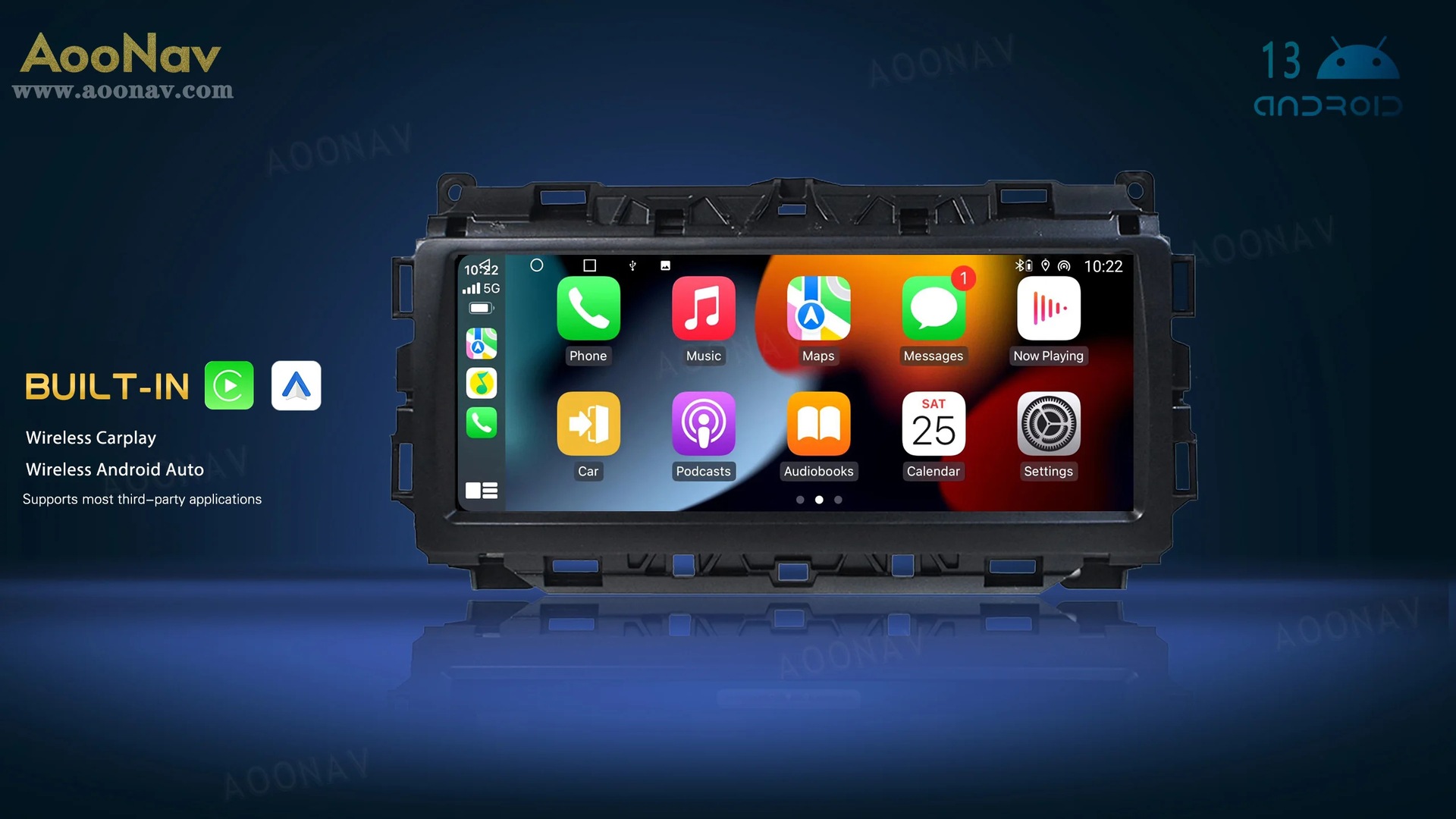 10.25 Car Radio Suitable for Jaguar Xf Xfl 2016-2019 Modified Large-Screen Carplay Navigation System