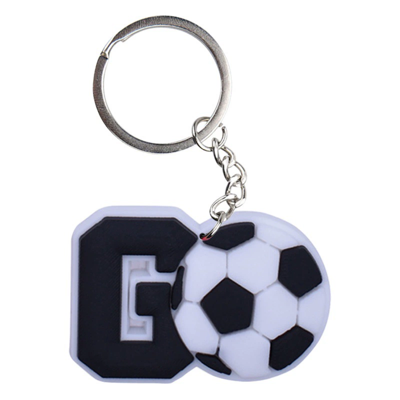 Спортивный футбольный брелок кулон ПВХ мягкая резина DIY декоративная пряжка школьная сумка висячие украшения Amazon декоративный подарок оптом
