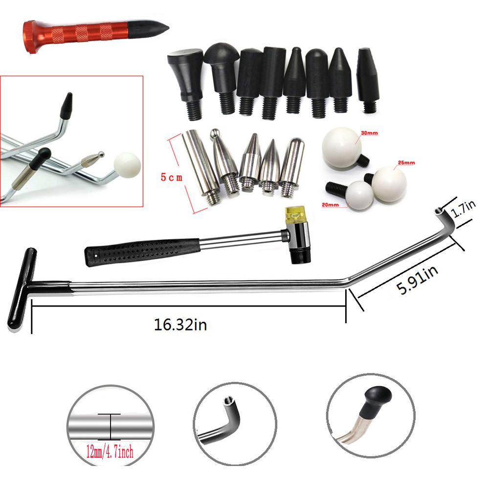 汽车凹陷修复工具顶钩撬棍 凹坑凹痕免漆维修杠杆 凹陷免钣金工具