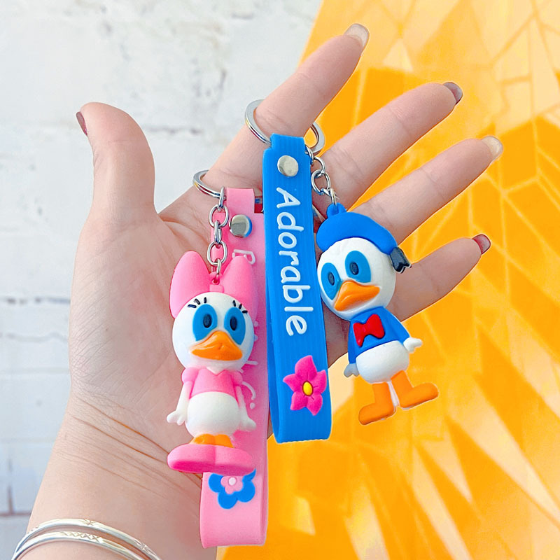 Creative New Donald Duck Doll Keychain Cute Cartoon Car Keychain Cross-Border Cheap Small Gift Wholesale