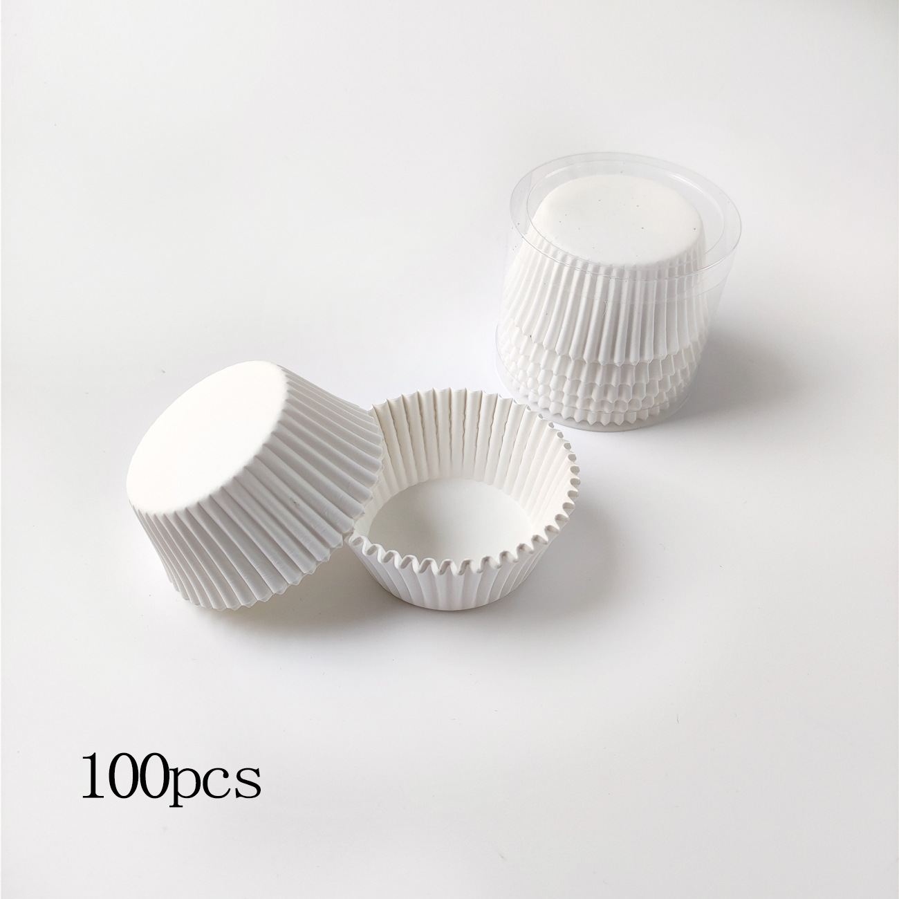 Fábrica directa al por mayor 100% taza de papel de pastel blanco puro 100 barril de papel de horneado resistente a altas temperaturas papel de pastel a prueba de aceite