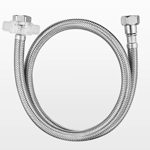 Submarine 304 stainless steel metal braided hot and cold water inlet pipe hose water pipe toilet 4-point thickened soft connection pipe