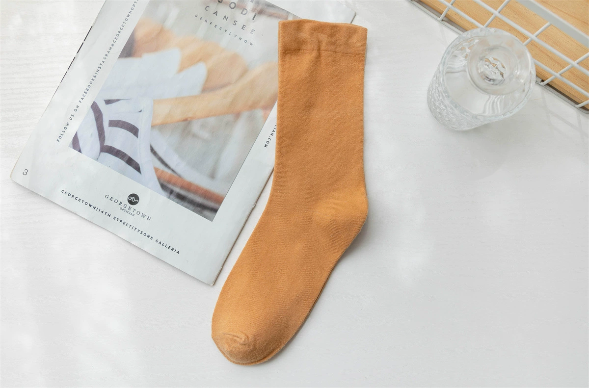 Candy color pile socks college jk socks women's solid color mid-calf socks women's ins trend manufacturer wholesale