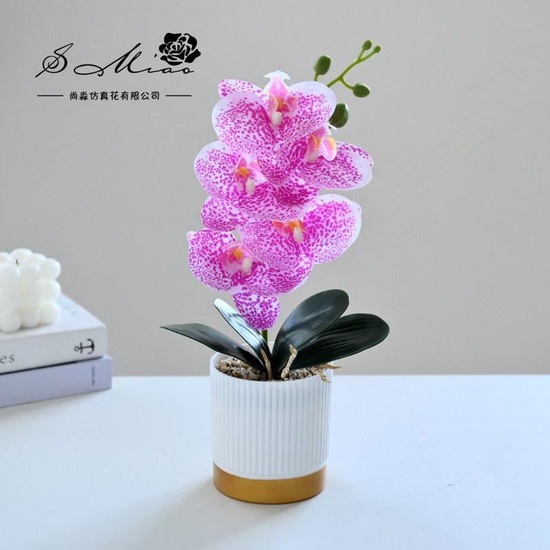 Flores falsas impresión 3D película sensación mariposa orquídea bonsai simulación decoración interior creativa simulación maceta plantación verde