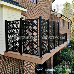 CNC metal fence courtyard view wall fence community perspective fence villa laser cutting privacy fence