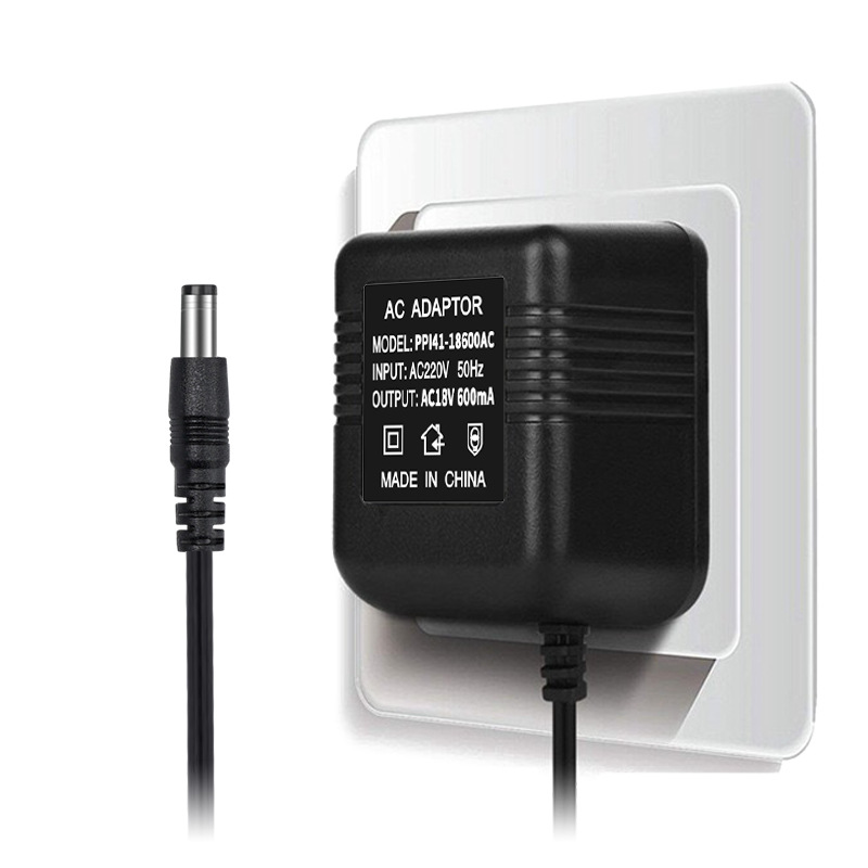 麥克風可視門歐美規220V轉18V500mA交流變壓器AC線性火牛電源0.6A