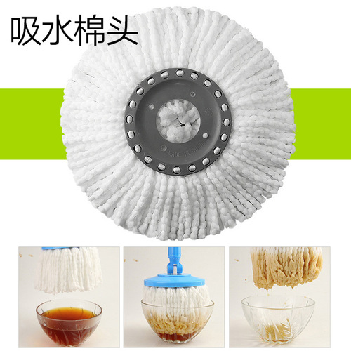 Rotary mop bucket upgraded version mop rod hand-pressed dual-drive automatic spin-drying and dehydration thickened head
