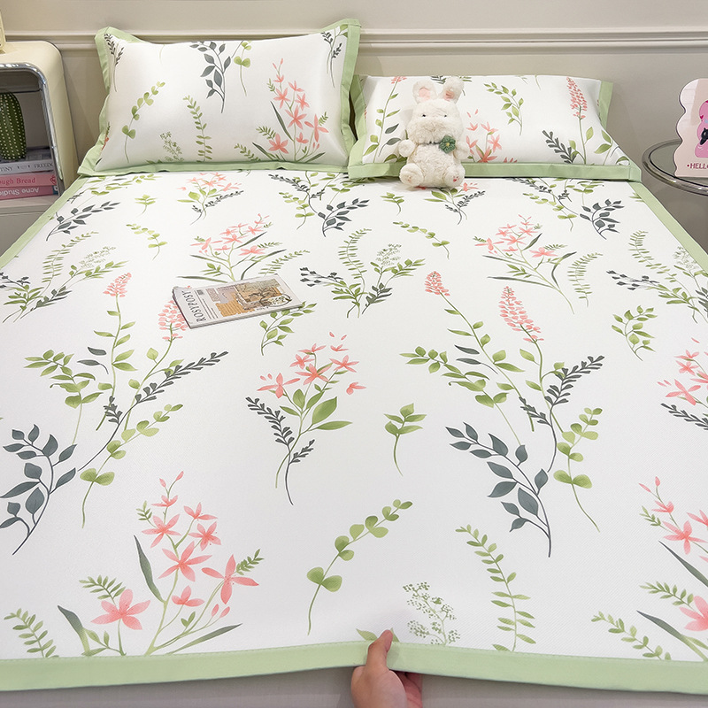 Sensación fresca de verano, sábanas de seda de hielo, una sola pieza, nueva estera de verano 2025, dormitorio, sábana individual, lavable a máquina, tapete suave lavable