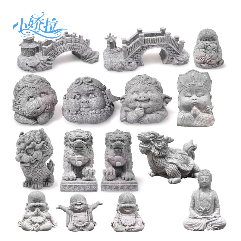 Fish Tank Ornaments, Chinese-Style Gardening, Coffee Table Decorations, Sandstone Ornaments, Fish Tank Landscaping, Micro-Landscape Desktop Ornaments, Little Monk Fish Tank Ornaments, Chinese-Style Gardening, Coffee Table Decorations, Sandstone Ornaments, Fish Tank Landscaping, Micro-Landscape Desktop Ornaments, Little Monk