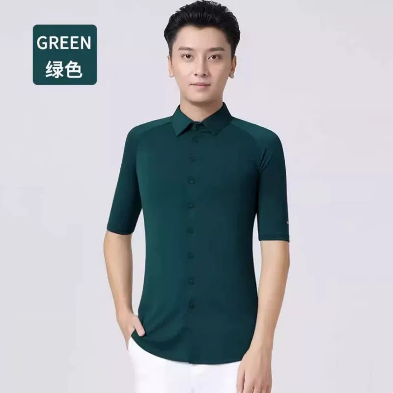 Новая мужская трехступенчатая танцевальная одежда для квадратных танцев, топы, одежда для бальных танцев, рубашки со средним рукавом, высококачественная танцевальная одежда