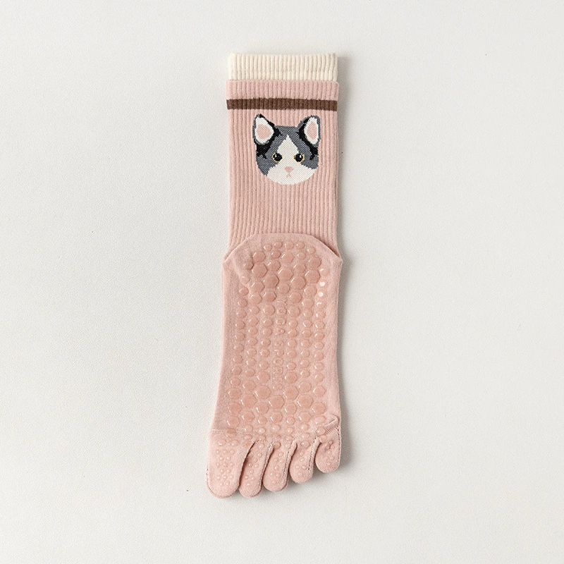 Милые нескользящие дышащие knee socks для занятий спортом для школьников для йоги, до колена