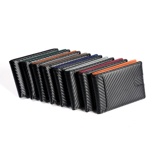 Men's wallet carbon fiber foreign trade driver's license wallet men's high-end trendy simple business atmosphere wallet