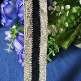 腰带女金线丝织带 金色织带 外套丝光棉间色织带 卫衣金线丝织带