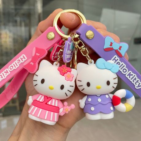 Sanrio Keychains 2026 New Genuine Sanrio Hello Kitty Doll Keychain for Women, Cu