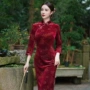 秋冬大码妈妈婚宴旗袍