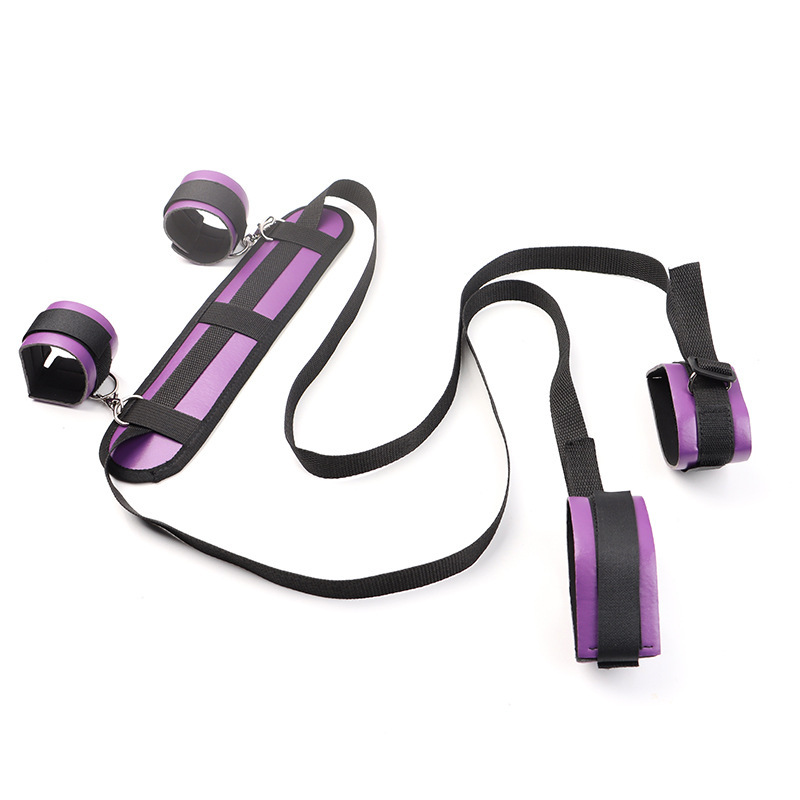 Nylon Leg Splitter Restraint with Adjustable Straps, Black Bondage Training Tool — detail image 6