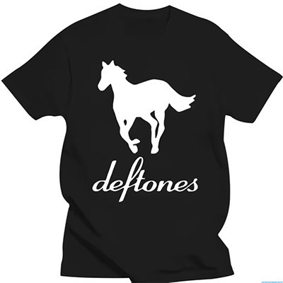 Deftones Terror T-Shirt Men Harajuku Gothic Black Shirt Summer Streetwear Trend Boy Girl