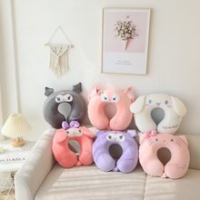 可爱卡通狐狸记忆棉U型枕头u枕颈枕枕护颈椎旅行办公室学生午睡枕