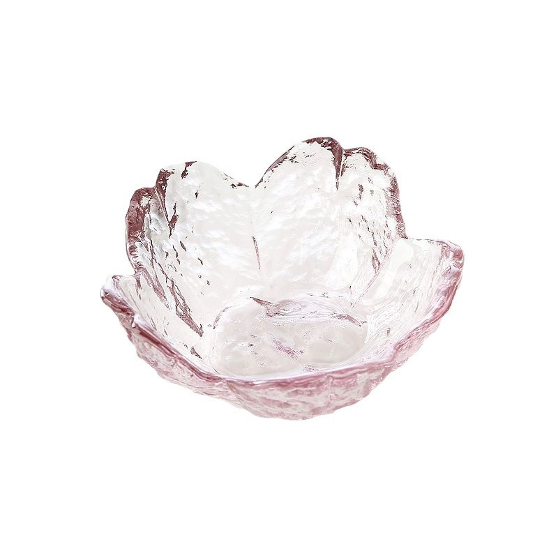 桜の皿のガラスの味皿のピンクの花びらの皿の調味料の皿の小さい皿のミニの小さい碗の調味料の皿の卸売り|undefined