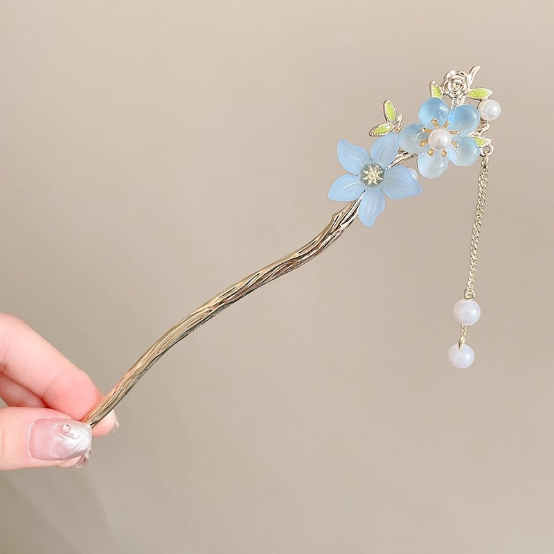 Estilo nacional nuevo estilo chino horquilla estilo antiguo sentido de alto nivel femenino 2025 nuevo estilo horquilla borla temperamento escalón horquilla tocado