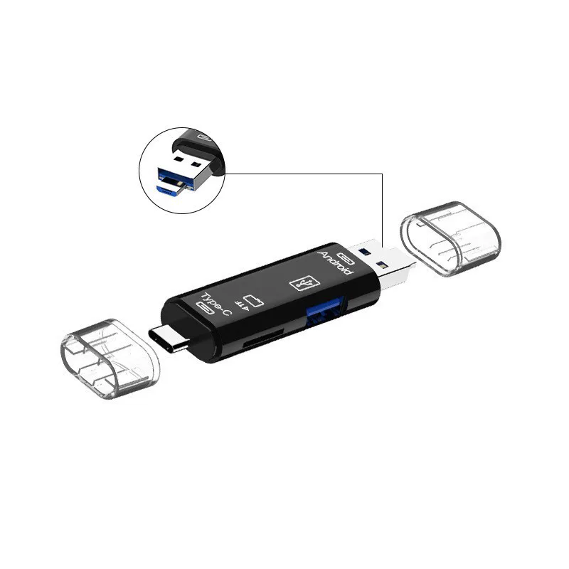 Разъем для чтения USB OTG карт с Type-C Android USB совместимый с несколькими устройствами оптом через границу