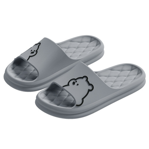 Bear Slippers for Men - Summer Indoor Home New  Edition, Love Couple Style, Bath Room Slippers with Non-Slip Cartoon Design for Women