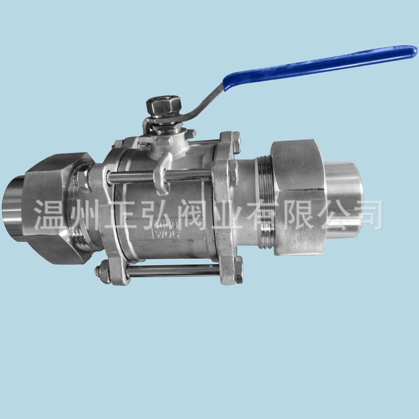304不锈钢活接球阀 Q21焊接球阀 1.5寸三片式对焊球阀 1000WOG