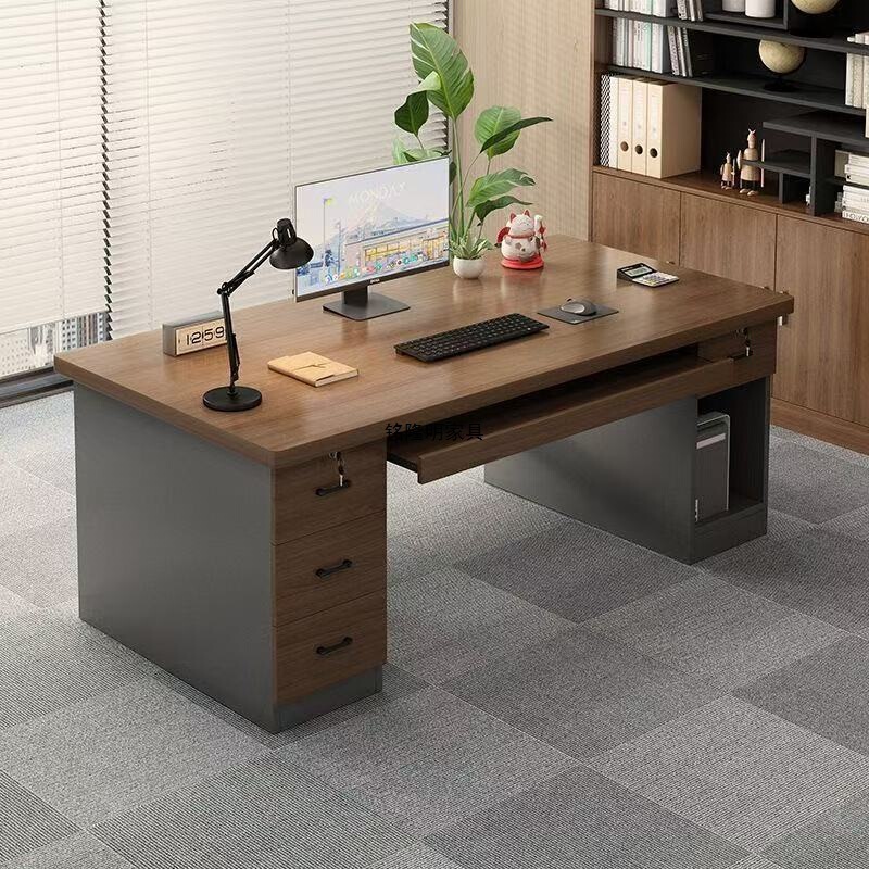 Office Desk with Drawers, Simple Modern Staff Desk, Home Student Study Desk, Rental Bedroom Gaming Desk Office Desk with Drawers, Simple Modern Staff Desk, Home Student Study Desk, Rental Bedroom Gaming Desk