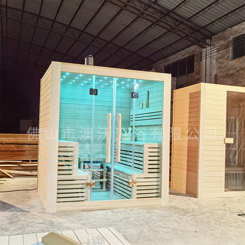 Húmedo y seco abeto de hierro sala de sauna Hotel Club comercial infrarrojo lejano onda de luz sala de sudor sala de vapor salón de belleza sauna estufa