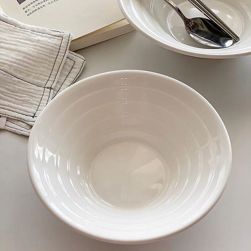 8-inch double-line horn bowl ceramic noodle bowl boiled fish basin boiled beef bowl large soup bowl spicy pot hotel
