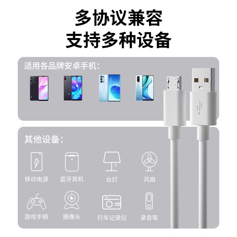 Android データケーブル microusb パワーバンク Bluetooth ヘッドセット携帯電話高速充電 2A マイク V8 充電ケーブルと機械ケーブル|undefined