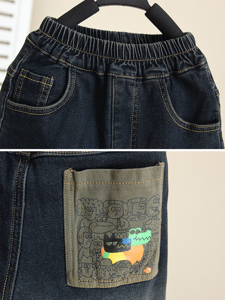 6500 jeans de terciopelo de invierno para niños 2025 nueva moda para bebés más pantalones de terciopelo pantalones de otoño e invierno marea image 4