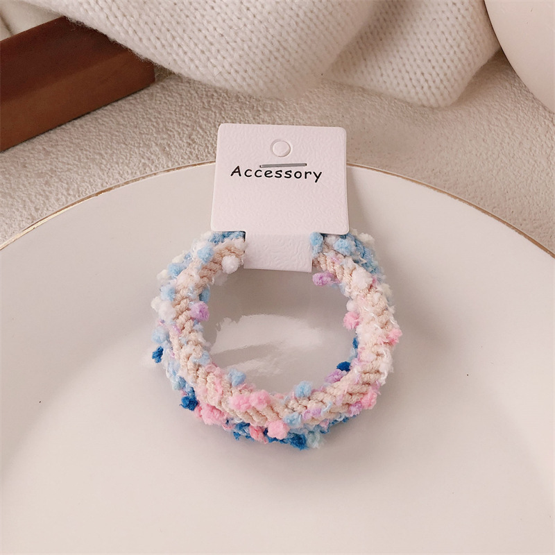 3 cabello de la niña arco iris de frijol de azúcar cuerdas de cabello lindas y versátiles anillo de cabello base de cuerdas de cuero de alta elasticidad joyería para el cabello