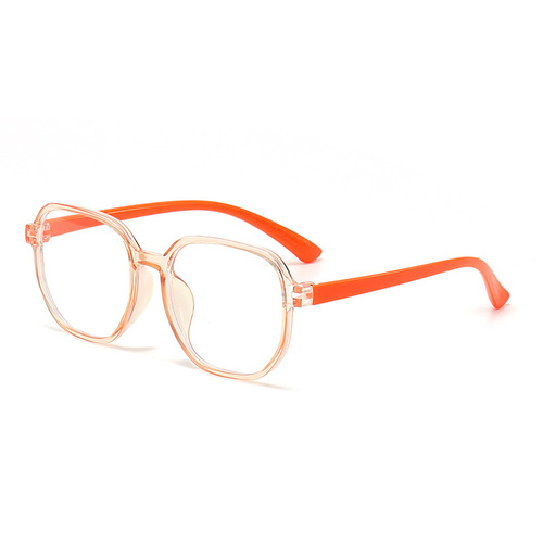 New 2024 Youth Fashion Square Frame Non-prescription Reading Glasses for Students with Retro Blue Light Protection