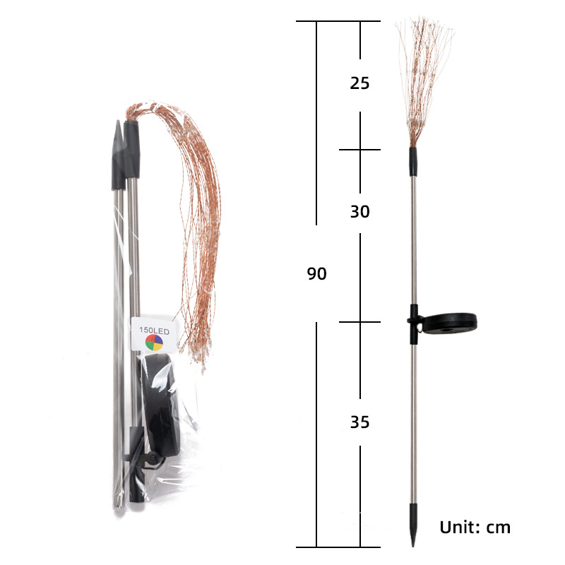 Lámpara de humo de Navidad al aire libre LED vacaciones estrellado luces césped tierra enchufe luces de Navidad luz solar cadena