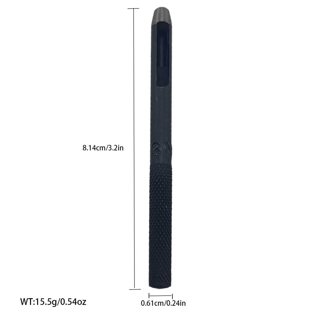 Cinturón negro de perforación manual de trabajo de cuero herramienta de perforación alemán punzonadora punzonado redondo punzonado suministro directo de fábrica