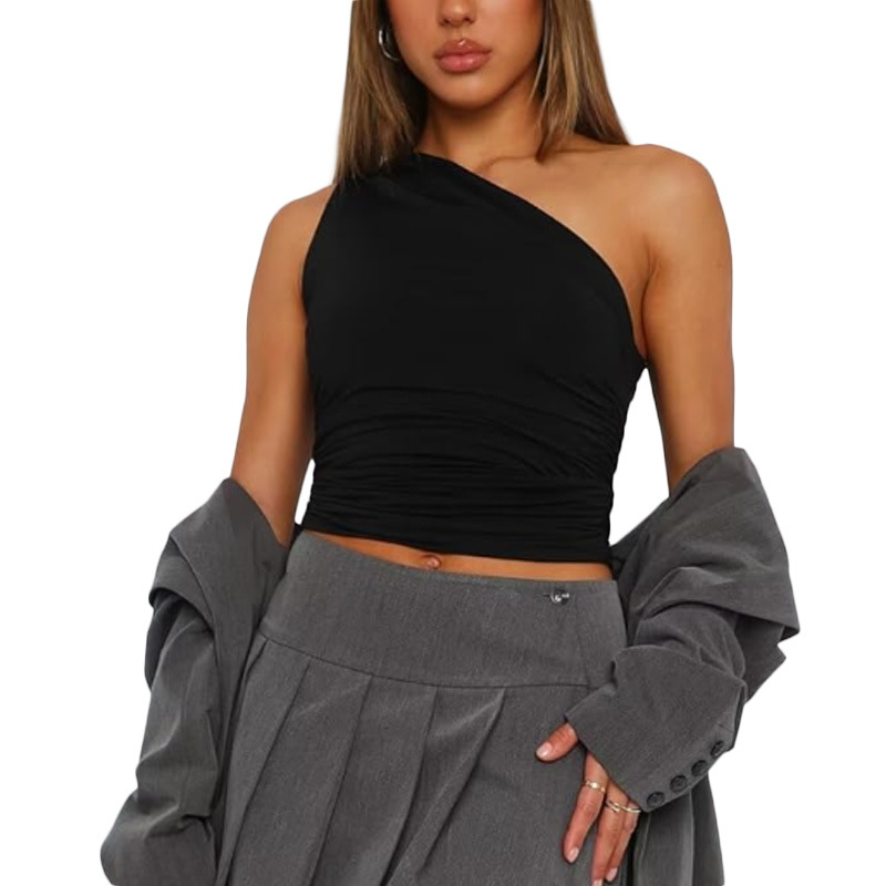 Collarless Neckline Wholesale Women's Simple Style Solid Color Tank Tops