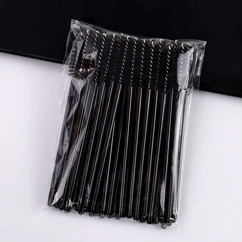 Disposable transparent curly brush for eyelashes for extension